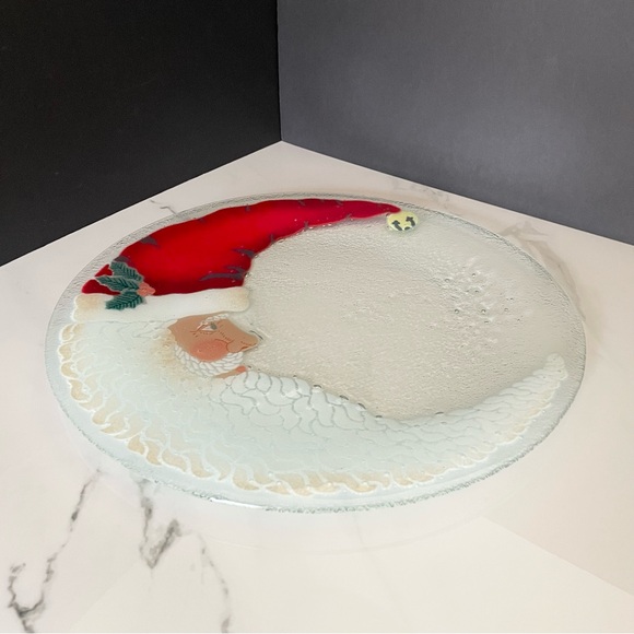 16" St. Nick Crescent Moon Santa Platter by Peggy Karr - Picture 2 of 8